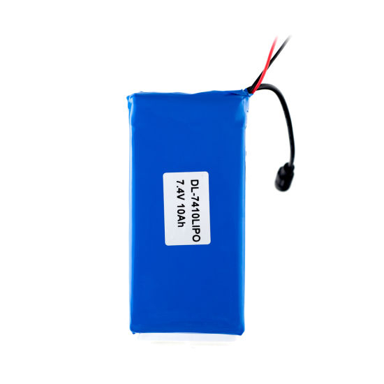 Conjunto de bateria de polímero de lítio recarregável de bateria lipo 7,4 V 10ah