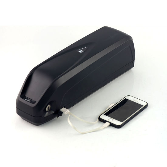 Caixa Hailong de bateria de lítio Downtube 48V 17,5ah com porta USB 5V