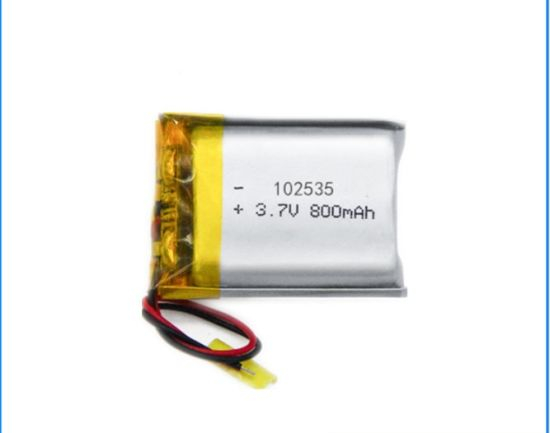 Célula de bateria de polímero de íon-lítio 3,7 V 800 mAh bateria lipo 102535