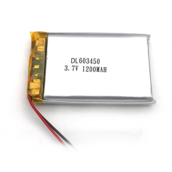 3,7 V 1200mAh Lipo bateria recarregável de polímero de lítio célula 603450
