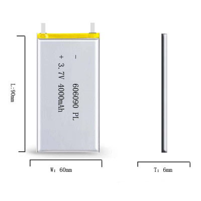 3,7 V 4000mAh bateria lipo bateria de polímero de lítio 606090