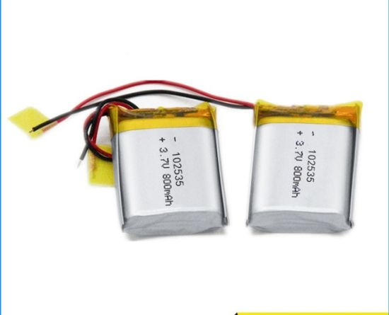 Célula de bateria de polímero de íon-lítio 3,7 V 800 mAh bateria lipo 102535