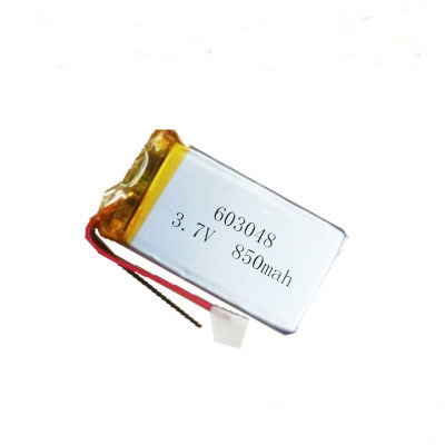 3,7 V 850mAh Lipo bateria recarregável de polímero de lítio célula 603048