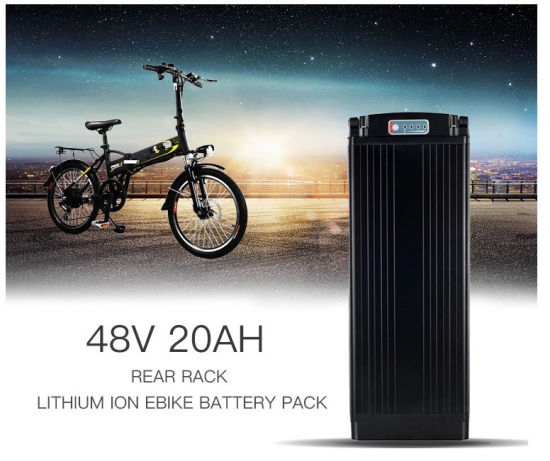 Bateria traseira tipo rack 48V 20ah bicicleta elétrica de íon de lítio 48V 1500W Ebike bateria para E-bike
