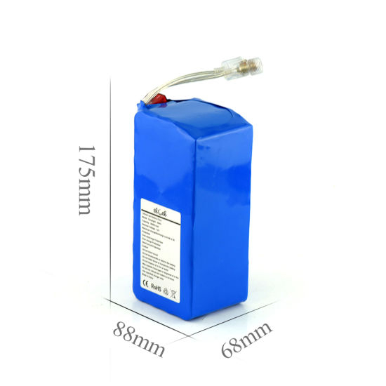Bateria recarregável de íon de lítio 18650 12V 30ah com interruptor