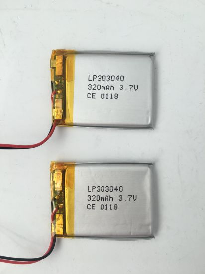Bateria de polímero Li 3,7 V para dispositivos digitais 303040