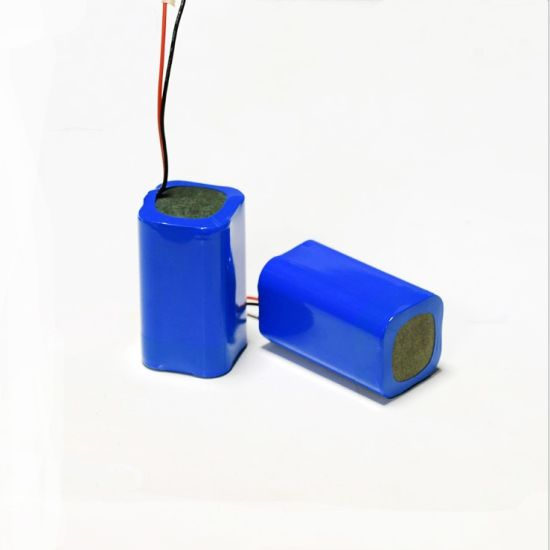 Pacote de bateria de íon de lítio recarregável personalizado de 7,4 V 5200 mAh para lâmpadas de emergência LED Flash Light Baterias