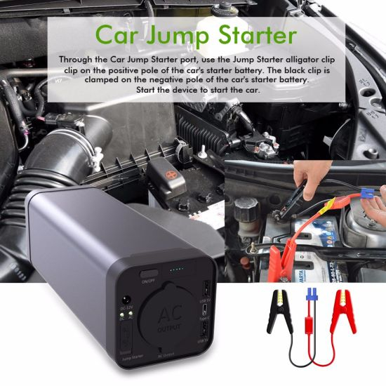 Bateria de polímero de grande capacidade 40000mAh AC Soquete Auto Emergency Car Jump Starter