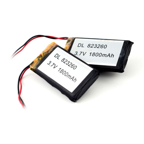 Bateria de polímero de íon de lítio recarregável Lipo 3.7V 823260 1800mAh para rastreador GPS