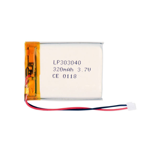 303040 Célula de íon-lítio recarregável de bateria lipo 3,7 V 320mAh para produtos eletrônicos