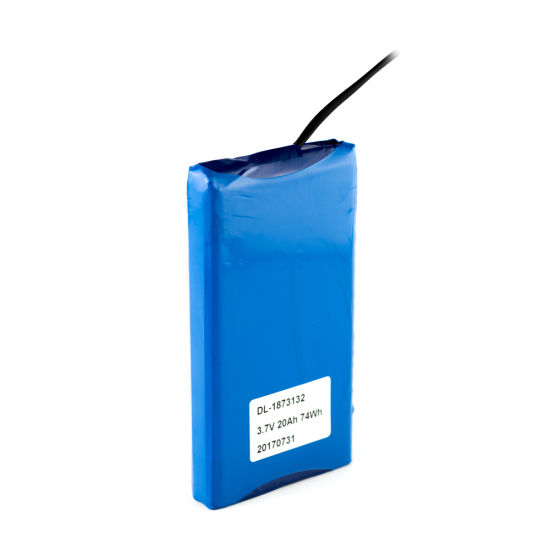 Pacote de bateria de polímero de lítio recarregável de 3,7 V 20ah Bateria lipo 3,7 V