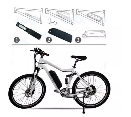 Bateria elétrica Hailong Downtube 36V 15ah para 500W Ebike