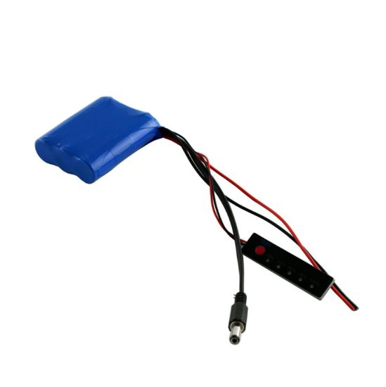 18650 Lithium Ion 11.1V 2600mAh bateria com indicador LED BMS para lâmpada de emergência