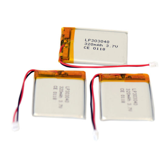 Bateria recarregável 303040 3,7V 320mAh lipo